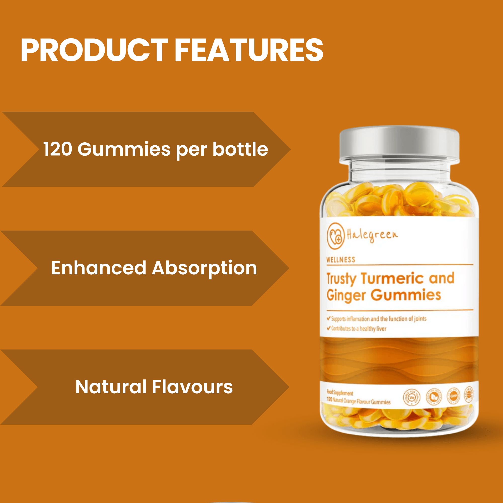 Trusty Turmeric and Ginger - 120 Gummies